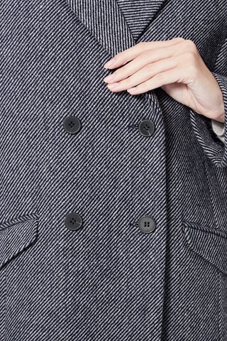 Wollen Jas Lousiane Gemêleerd Marineblauw