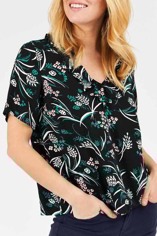 Top Zwart en Turquoise