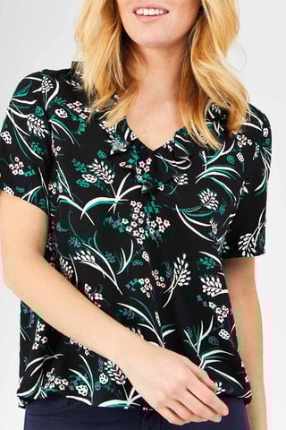 Top Zwart en Turquoise