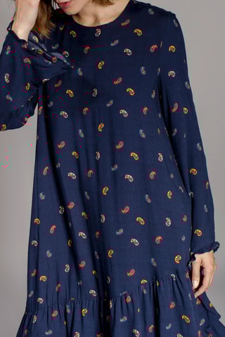 Rechte Jurk Rythme Marineblauw