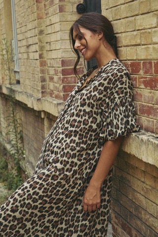 Blouse-jurk Rilane - Beige en Bruin