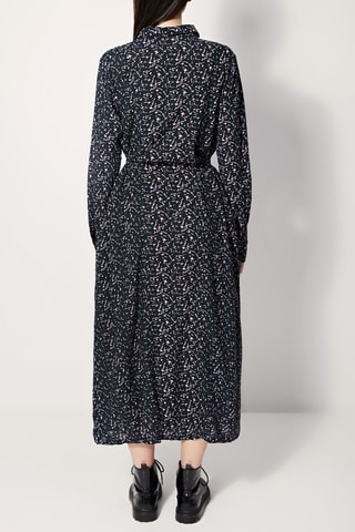 Blouse-jurk met Reopard Pauwblauw