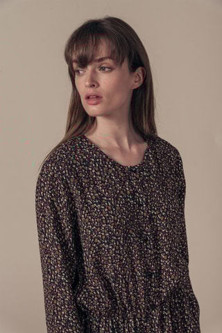 Blouse-jurk Rebote Zwart en Bruin