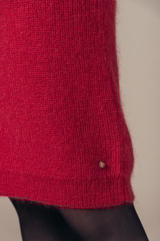Mohair en Wollen Trui-jurk Richelet - Rood