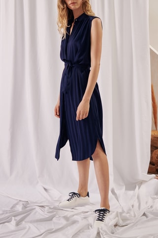 Midi-jurk - 
Marineblauw