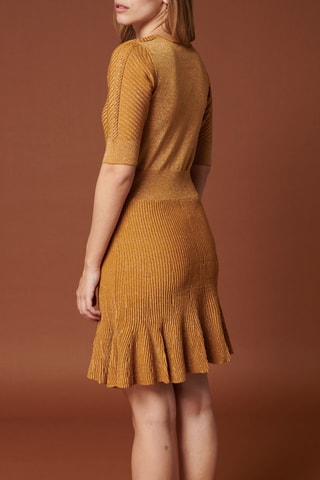 Trui-jurk Mosterdgeel