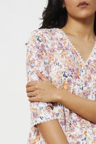 Skaterjurk Randa - Beige en Wit