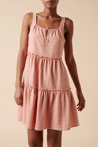 Rechte Jurk - 
Perzikkleurig