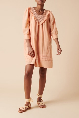 Rechte Jurk - 
Perzikkleurig