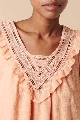 Rechte Jurk - 
Perzikkleurig