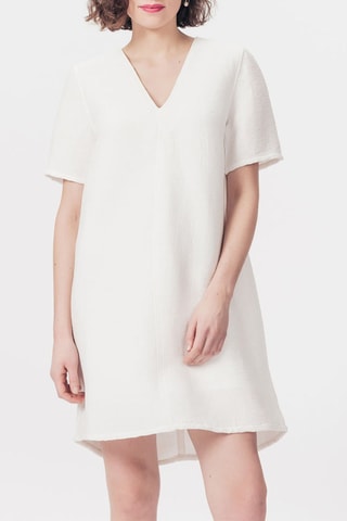 Rechte Jurk Rigolo Ivoorkleurig