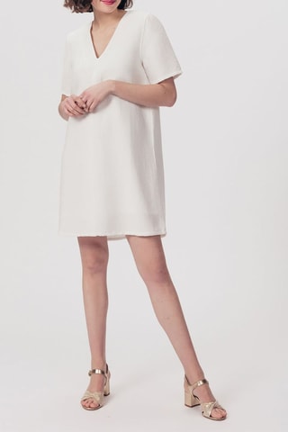 Rechte Jurk Rigolo Ivoorkleurig