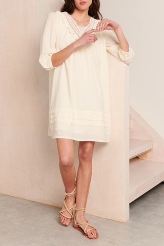 Rechte Jurk - 
Beige