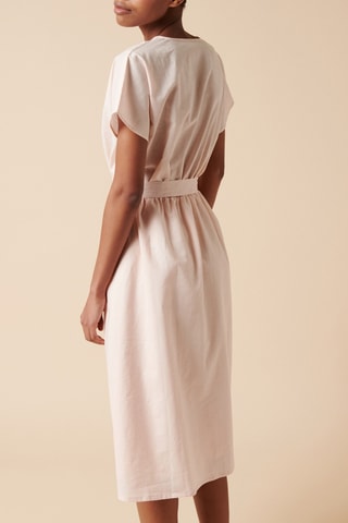 Lange Linnen Jurk - 
Roze