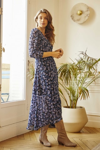 Wikkeljurk Rafine - Indigoblauw