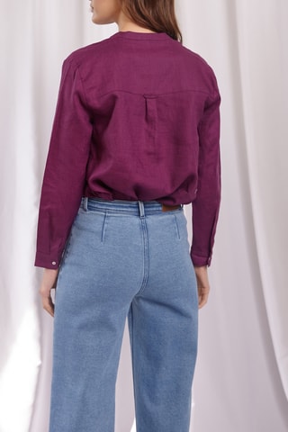 Linnen Blouse - 
Donkerpaars