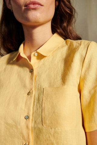 Linnen Blouse - 
Geel