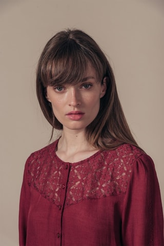 Blouse Clayton Bordeauxrood