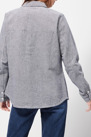 Geruite Blouse Marineblauw en Wit