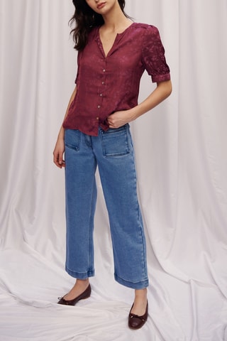 Blouse - 
Bordeauxrood