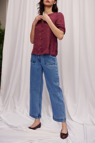 Blouse - 
Bordeauxrood