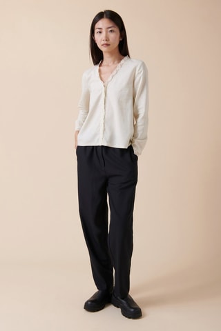 Linnen Blouse Carda - Ecru