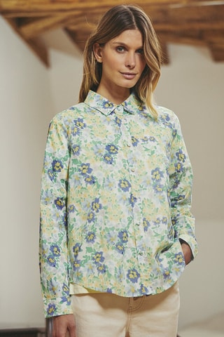 Blouse Coquette - Geel en Blauw