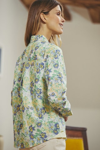 Blouse Coquette - Geel en Blauw