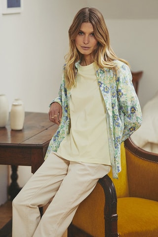 Blouse Coquette - Geel en Blauw