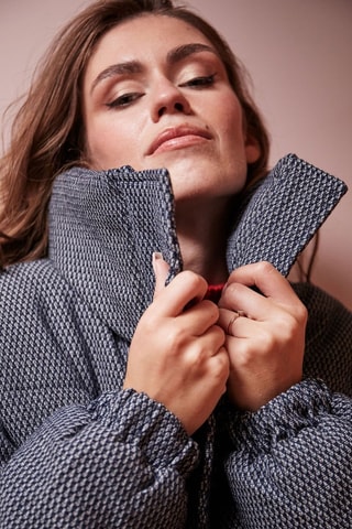 Gewatteerde Jas Varappe - Gemêleerd Marineblauw