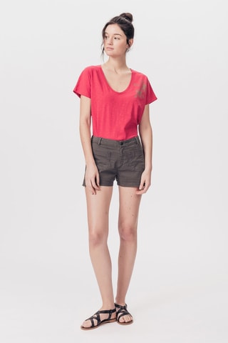 Linnen T-shirt Acacia - Rood