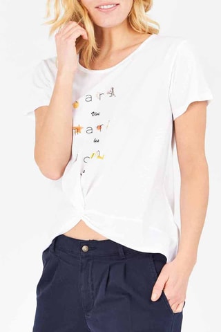 Geknoopt T-shirt Alvaro - Wit