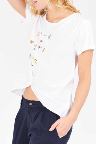 Geknoopt T-shirt Alvaro - Wit