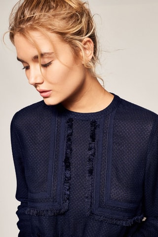 Top Frida - Marineblauw