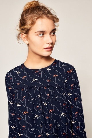 Top met Trompe-l’oeil Tistou - Marineblauw