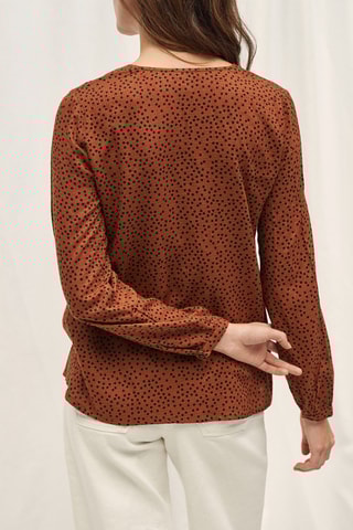 Top met Stippenmotief Rood