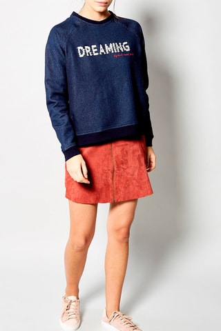 Linnen Sweater Studio Marineblauw