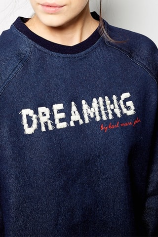 Linnen Sweater Studio Marineblauw