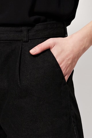 Spijkershort Met Hoge Taille Innocence - Zwart