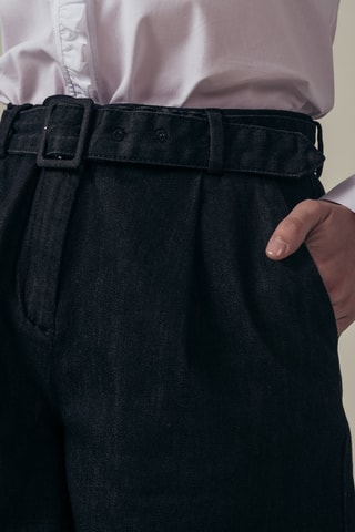 Spijkershort Met Hoge Taille Innocence - Zwart