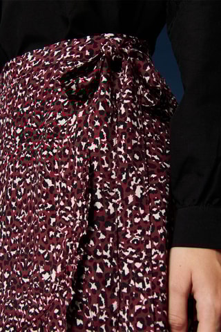 Wikkelrok Josa - Bordeauxrood en Ecru