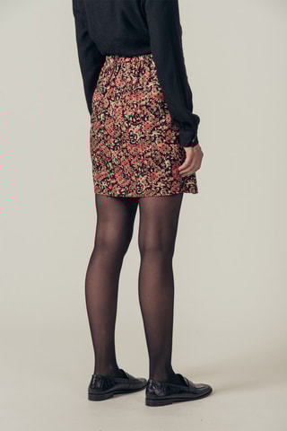 Rechte Rok Hoge Taille Jeffords Zwart en Roze