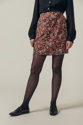 Rechte Rok Hoge Taille Jeffords Zwart en Roze