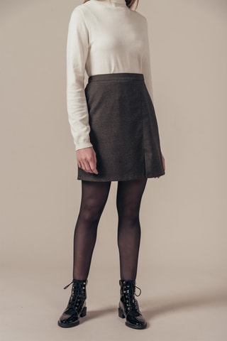 Rechte Rok Hoge Taille Juanita Grijs