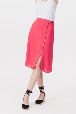 Midirok Hoge Taille Jojoba - Rood