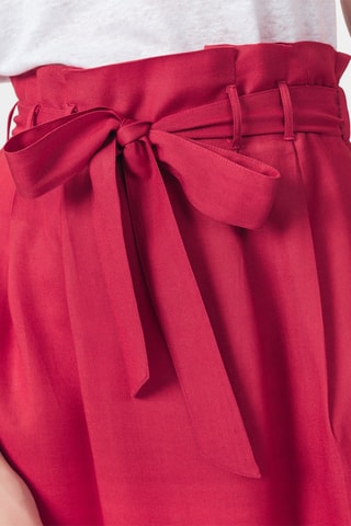 Rechte Rok Hoge Taille Jumping Rood