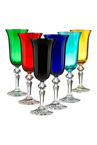 6 copas de champán de cristal Zaccaria - 15 cl