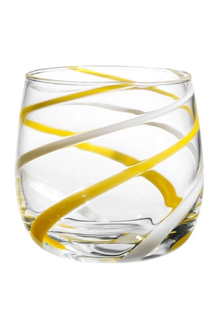 6 vasos de vidrio soplado de manera tradicional Twister - 8,5 cm