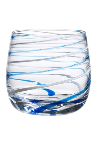 6 vasos de vidrio soplado de manera tradicional Twister - 8,5 cm