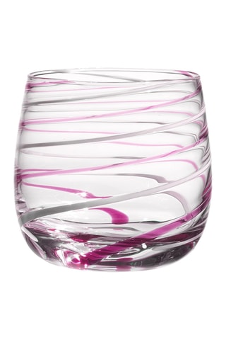 6 vasos de vidrio soplado de manera tradicional Twister - 8,5 cm